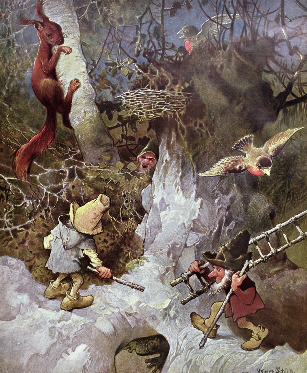 Tontut (värikaiverrus) tekijältä Heinrich Schlitt