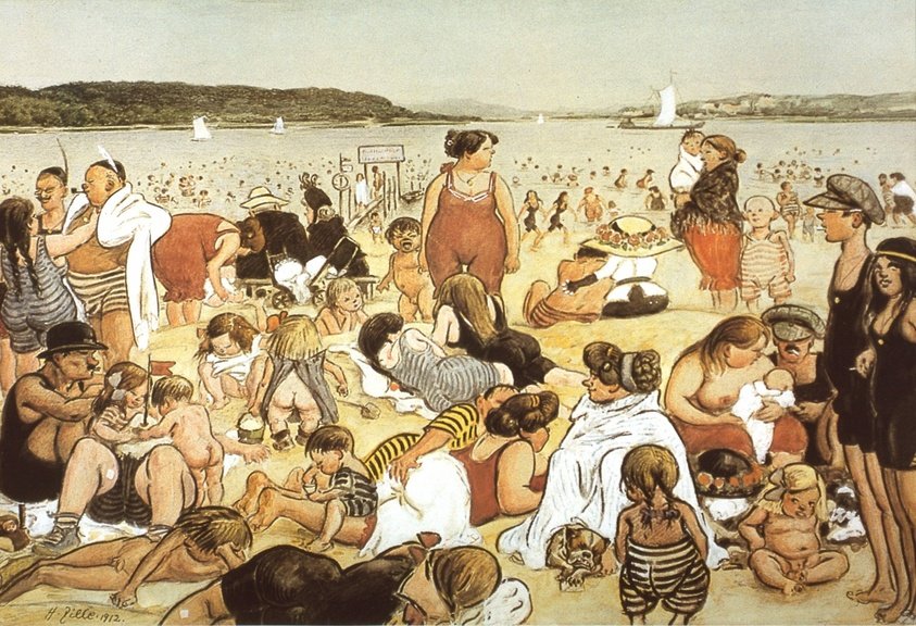 Berliner Strandleben 1912 tekijältä Heinrich Zille