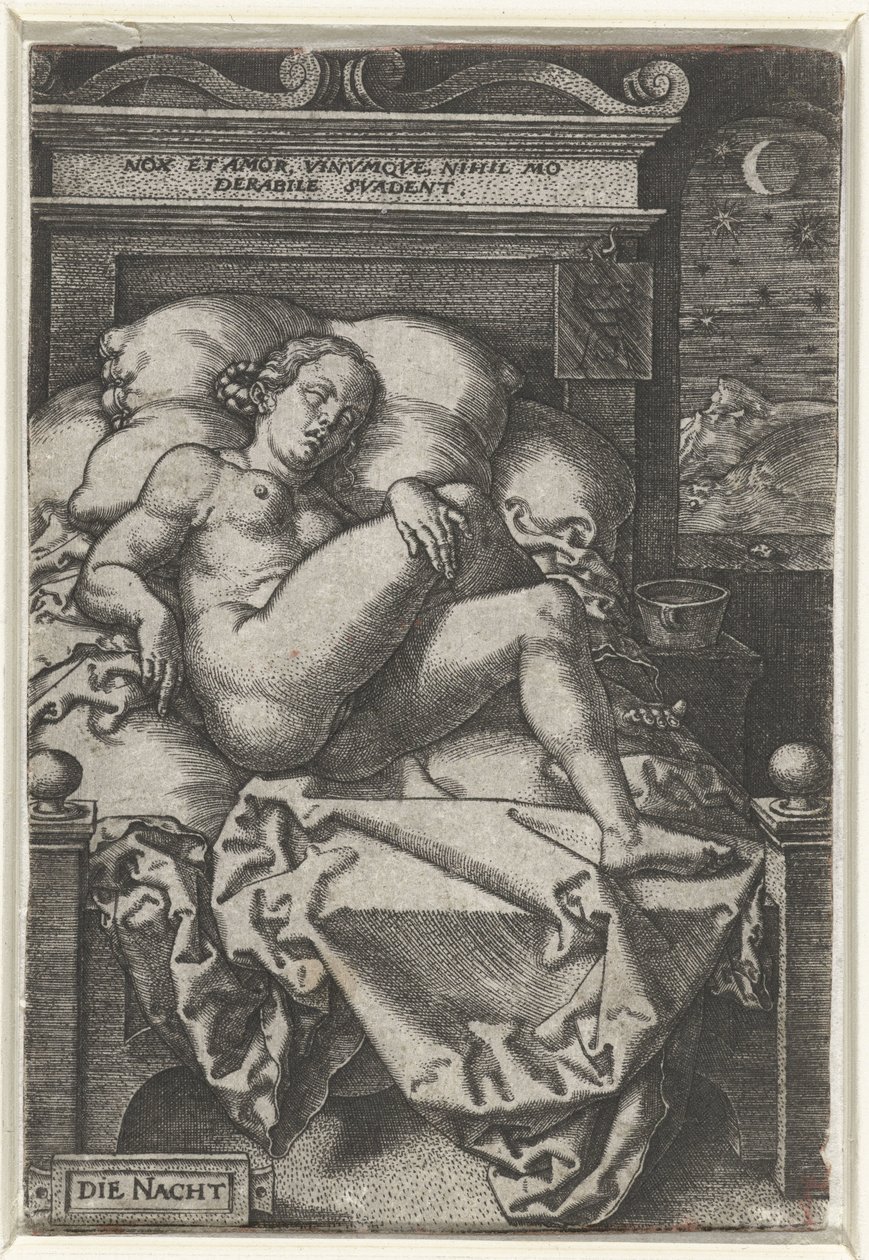 La nit Acabat Die Nacht (títol sobre objecte). tekijältä Heinrich Aldegrever
