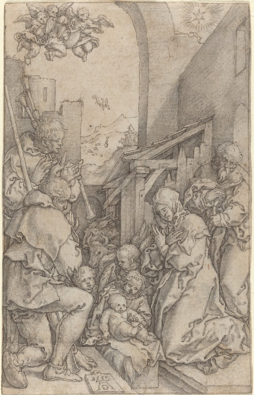 Syntymä, 1552. tekijältä Heinrich Aldegrever