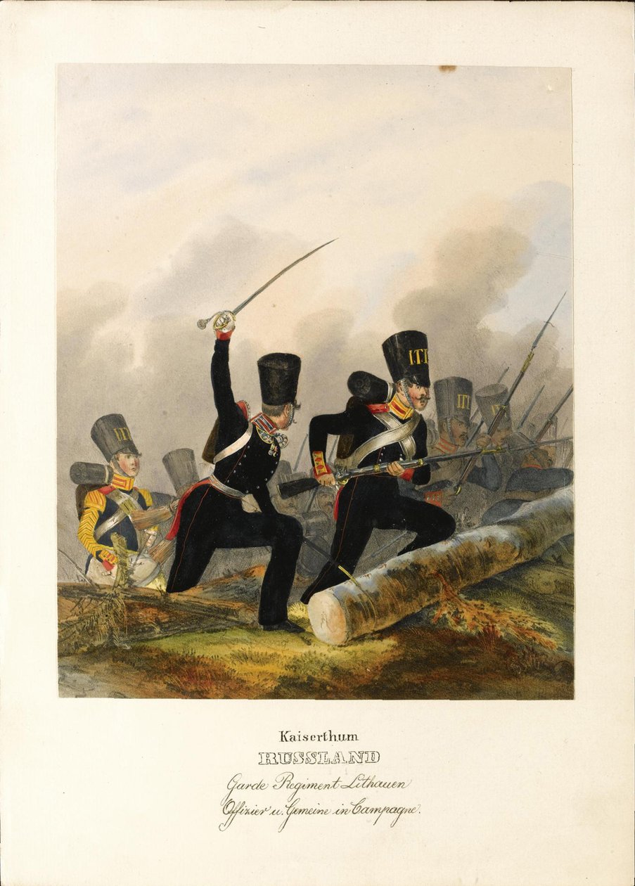 Liettuan hengenpelastusrykmentti, n. 1838 tekijältä Heinrich Ambros Eckert