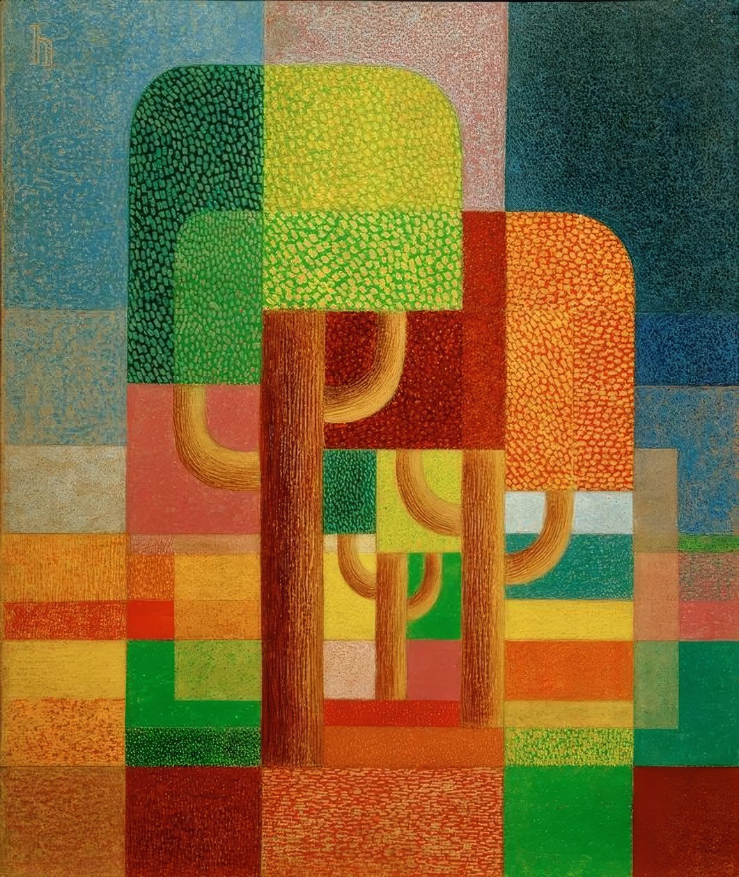 Landschaft / Bäume (Landschaft mit Bäumen) tekijältä Heinrich Hoerle