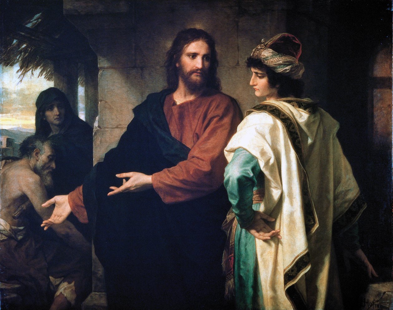 Jeesus ja rikas nuori hallitsija tekijältä Heinrich Karl Hofmann