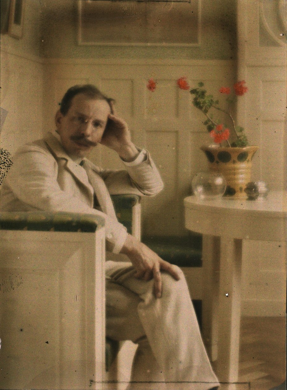 Heinrich Kühnin omakuva, omakromaattinen, Autochrome tekijältä Heinrich Kuhn
