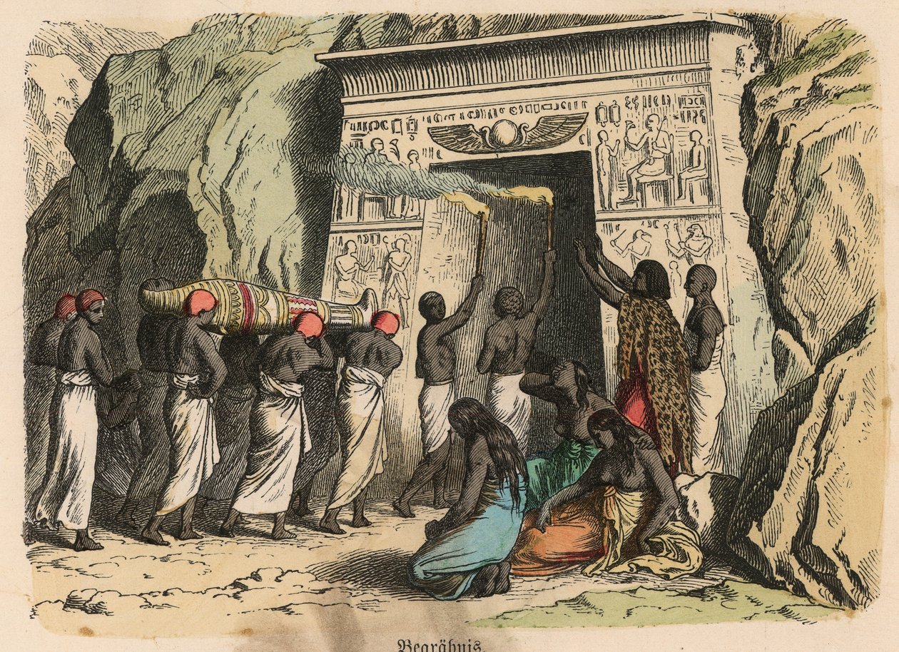 Muinainen Egypti: Muinainen Egypti: rituaaliset hautajaiset tekijältä Heinrich Leutemann