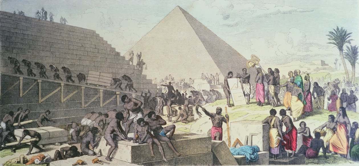 Pyramidien rakentaminen tekijältä Heinrich Leutemann