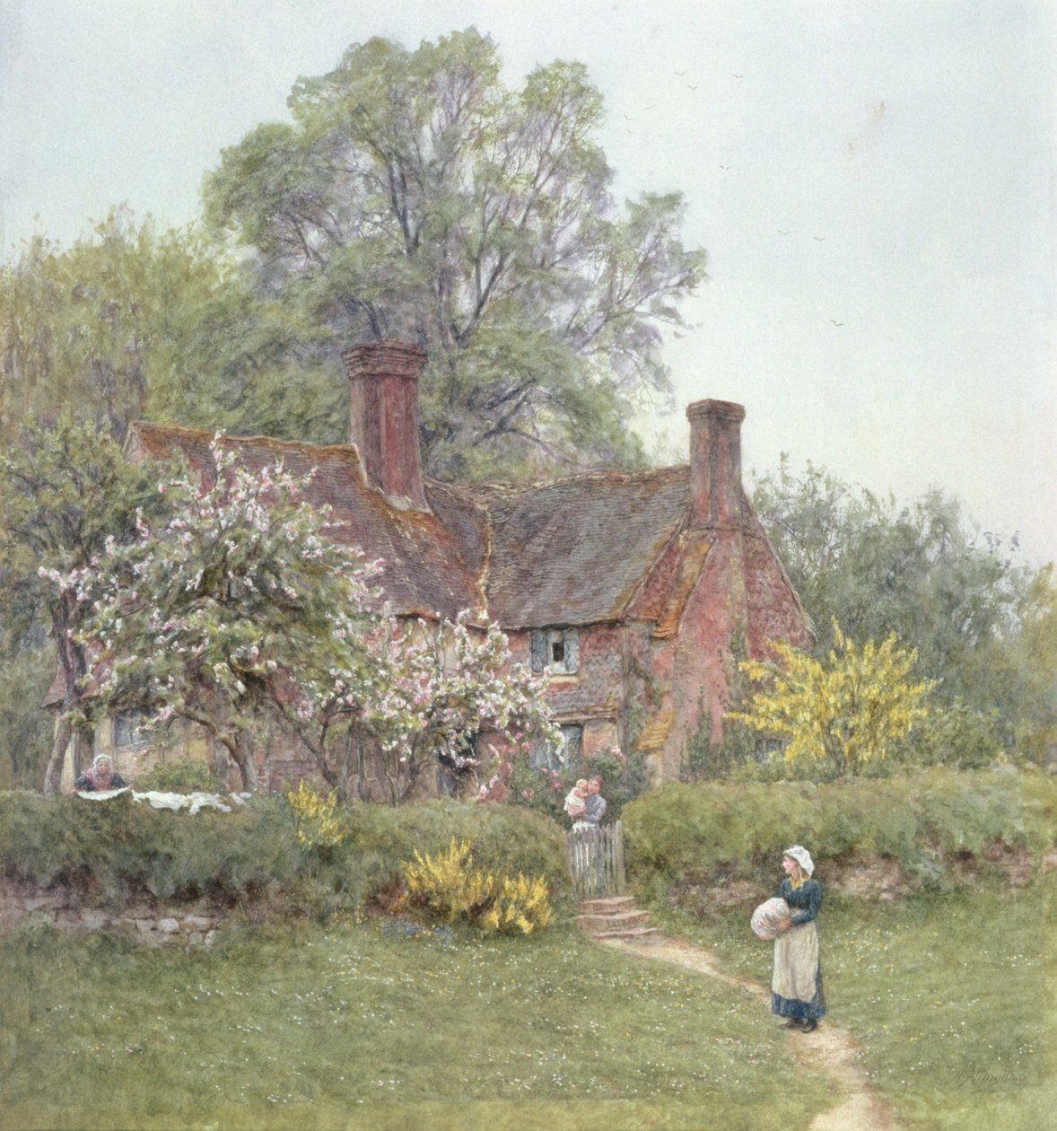 Mökki Chiddingfoldissa tekijältä Helen Allingham