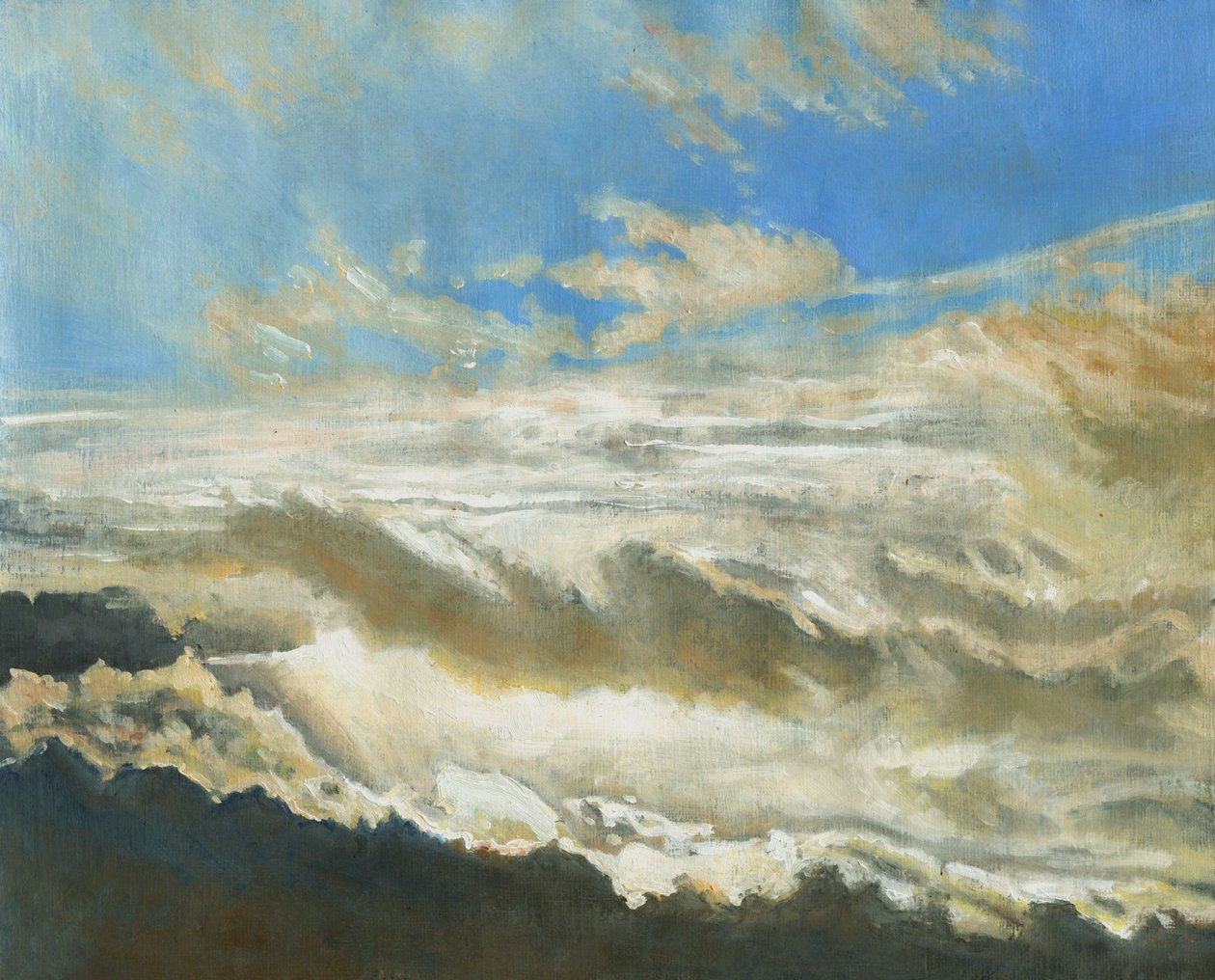 Valo paljastui, 2013, (öljy pohjamaalatussa paperissa) tekijältä Helen White