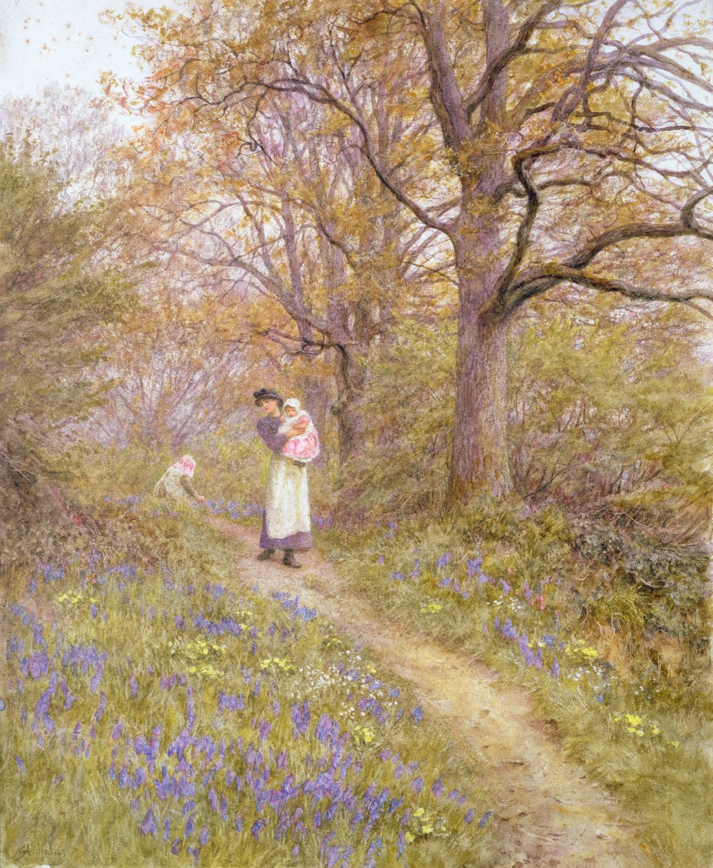 Huonekalut ja erilaiset esineet 1100- ja 1300-luvuilta tekijältä Helen Allingham