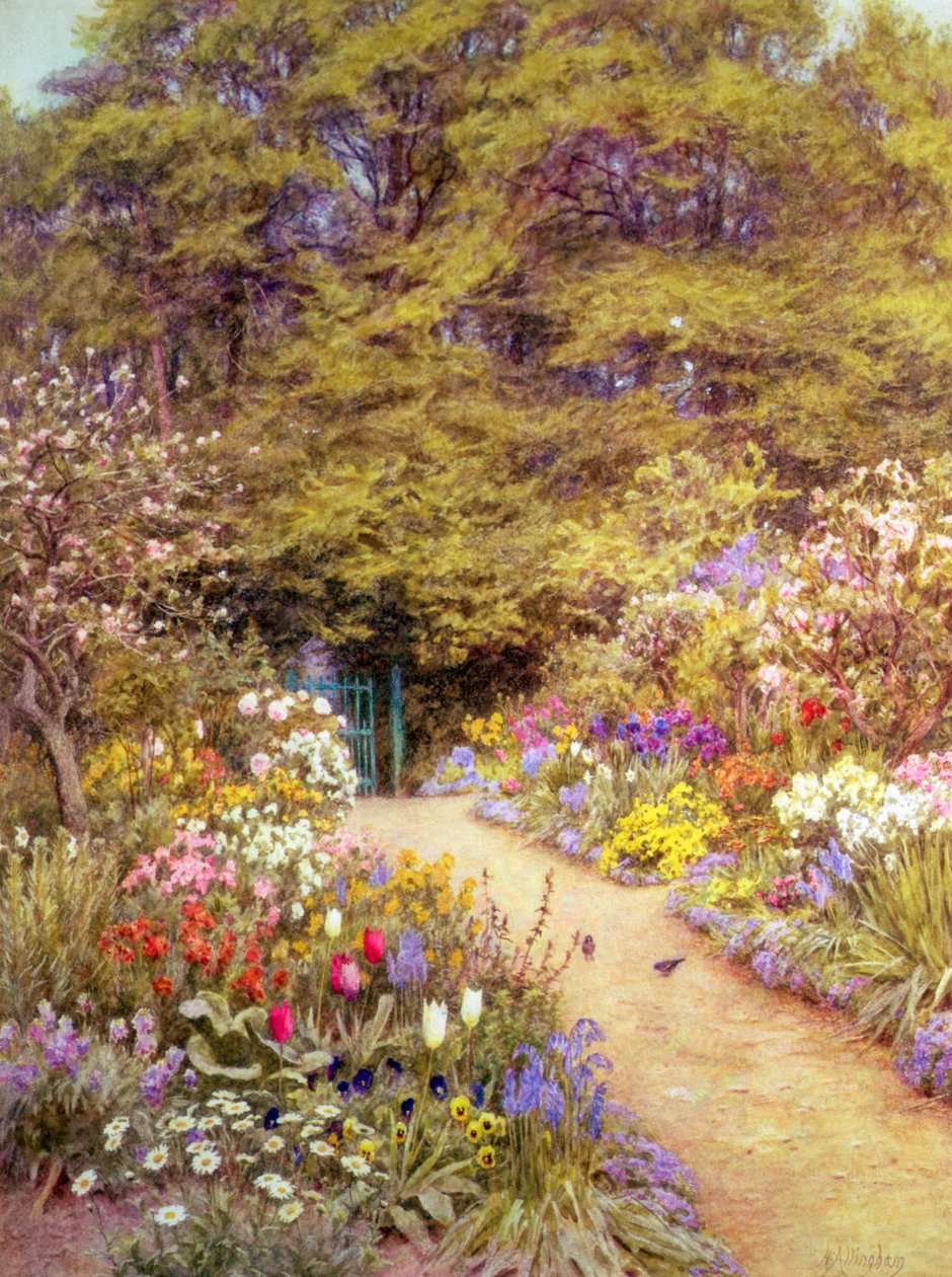 Keittiön puutarha, Farringford tekijältä Helen Allingham