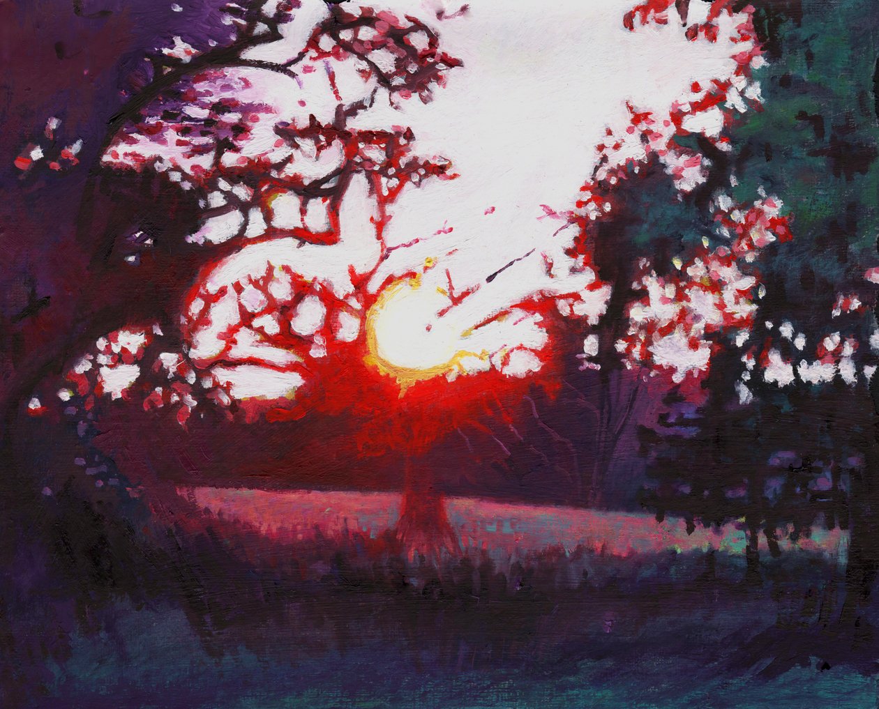 Kevyt maadoitus, 2013, (öljy pohjamaalatulle paperille) tekijältä Helen White