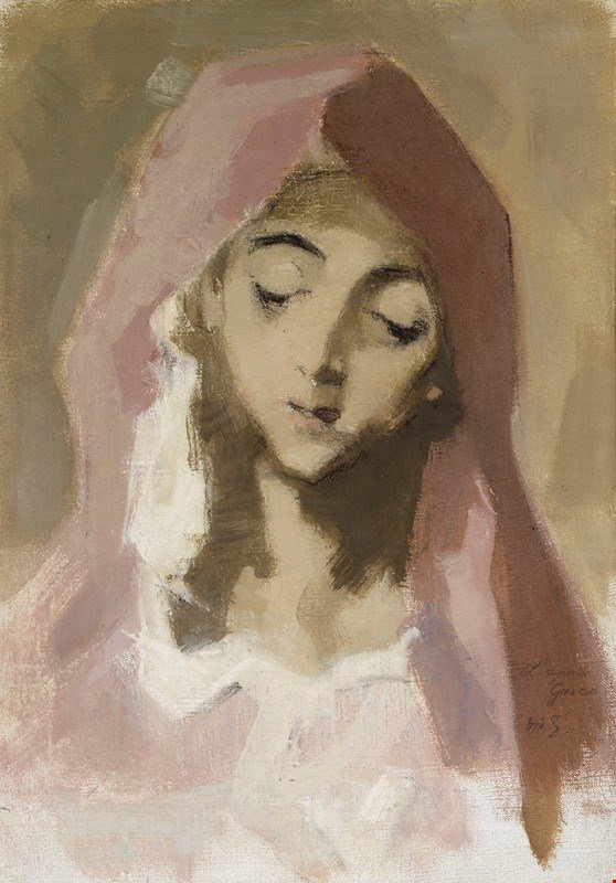 Madonna de la Charite, El Greco mukaan Englanti: Madonna de la Charite, El Greco Svenskan jälkeen: Madonna de la Charite, e jälkeen El Grecon tekijältä Helene Schjerfbeck