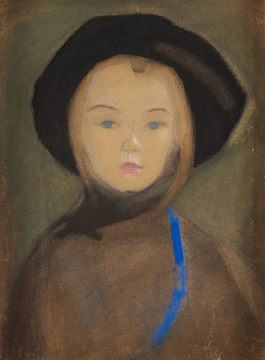 Tyttö sinisellä nauhalla, 1909. tekijältä Helene Schjerfbeck