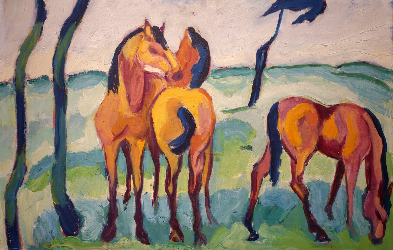 Drei Pferde tekijältä Helmuth Macke