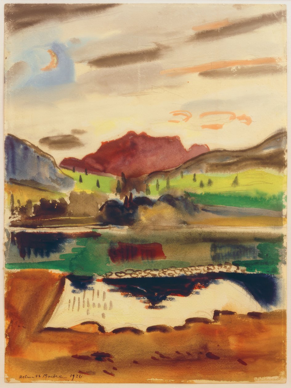 Maisema, 1926 tekijältä Helmuth Macke