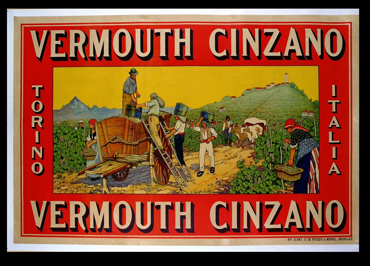 Mainosjuliste "Vermouth Cinzano", Torino tekijältä Hendrick Cassiers