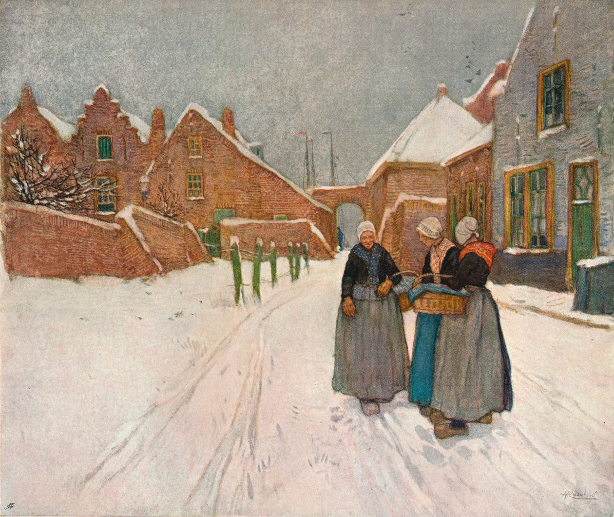 Lumikirjassa, vuodelta 1902 tekijältä Hendrick Cassiers