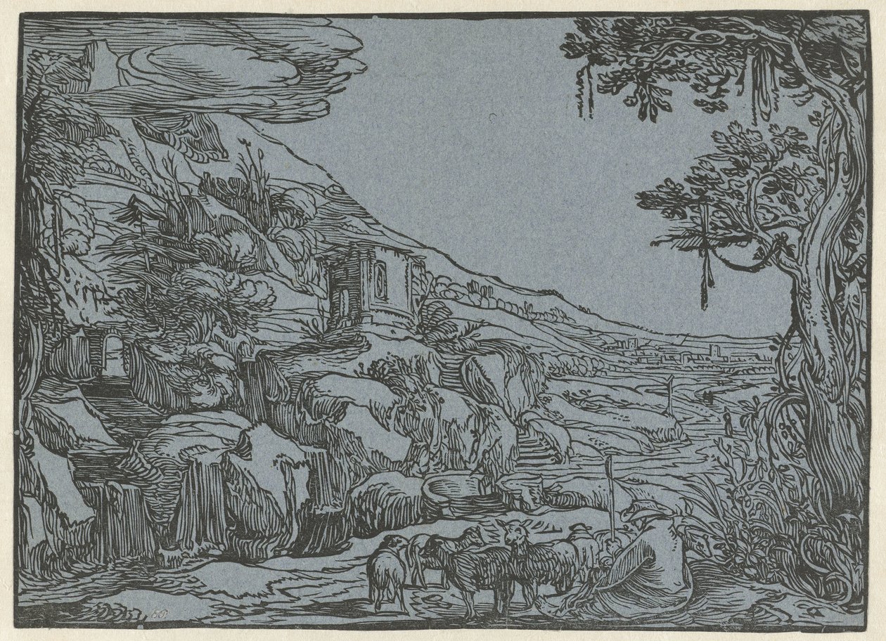 Arkadian maisema tekijältä Hendrick Goltzius (rejected attribution)