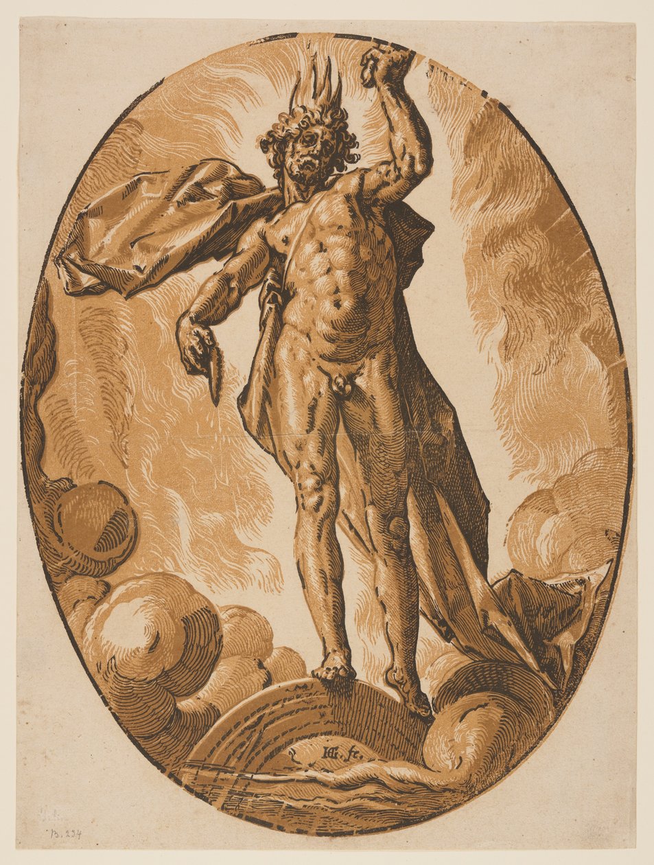 Helios, jumaluudet tekijältä Hendrick Goltzius