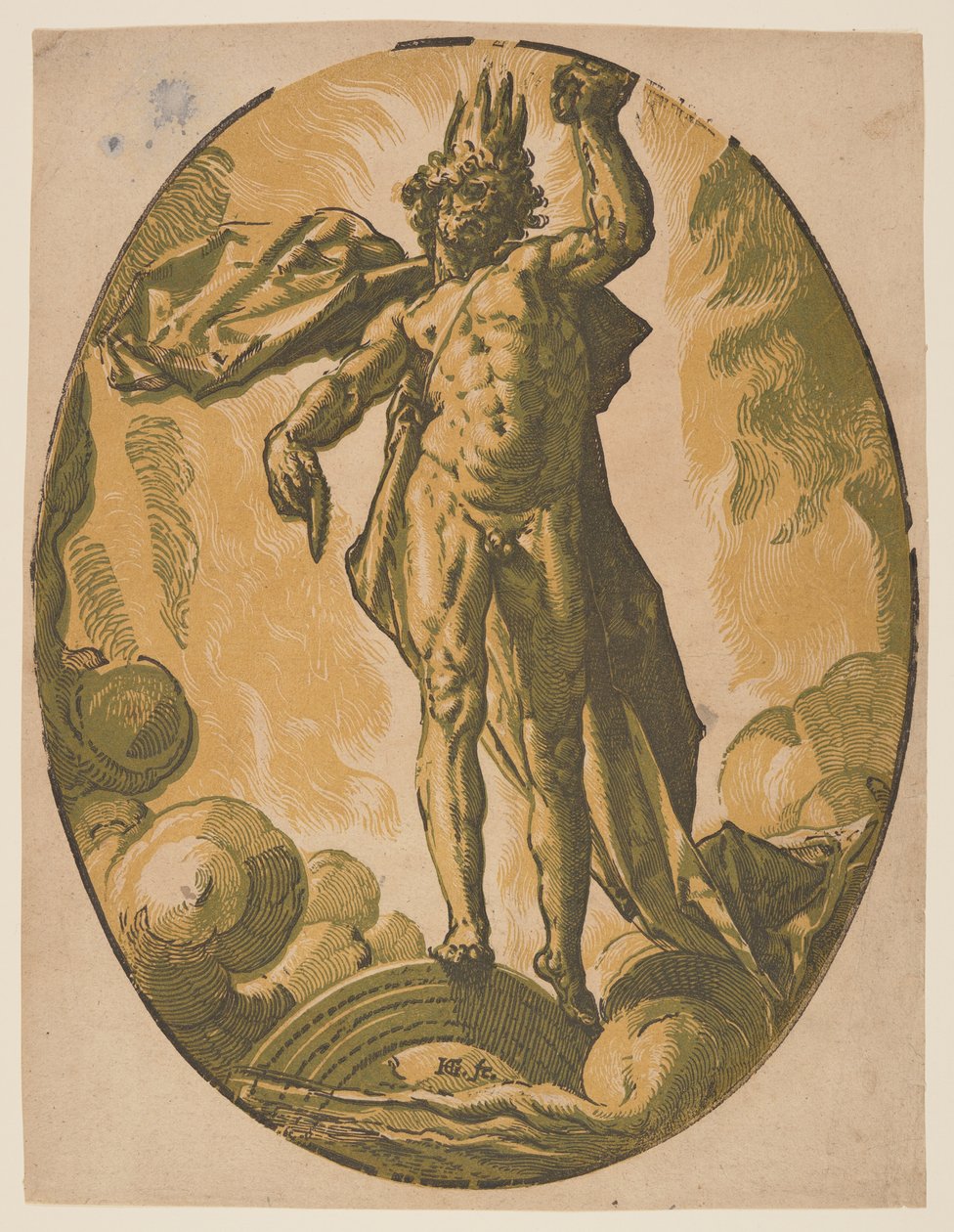 Helios, jumaluudet tekijältä Hendrick Goltzius