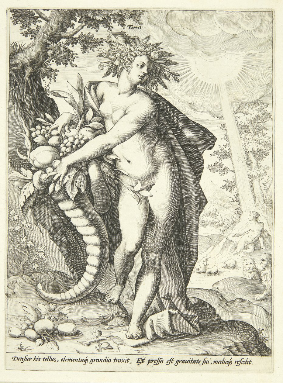 Maa (Terra) tekijältä Hendrick Goltzius