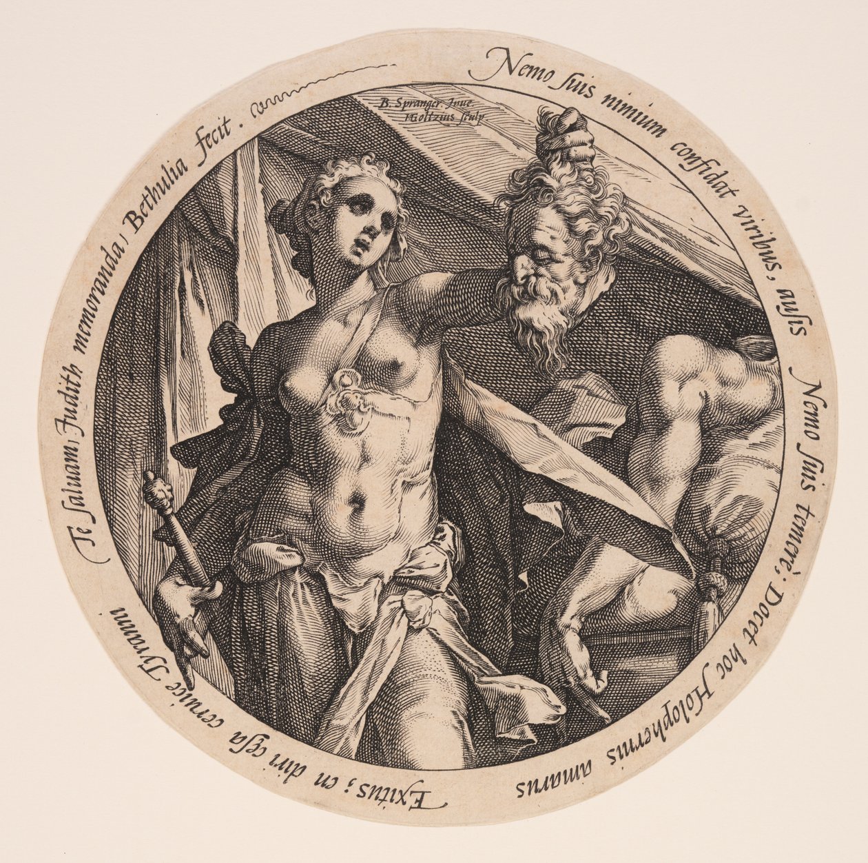 Judith ja Holofernesin pää tekijältä Hendrick Goltzius