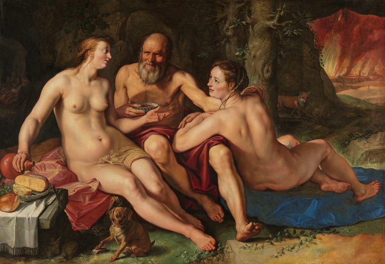 Loot ja hänen tyttärensä Loth ja hänen tyttärensä tekijältä Hendrick Goltzius