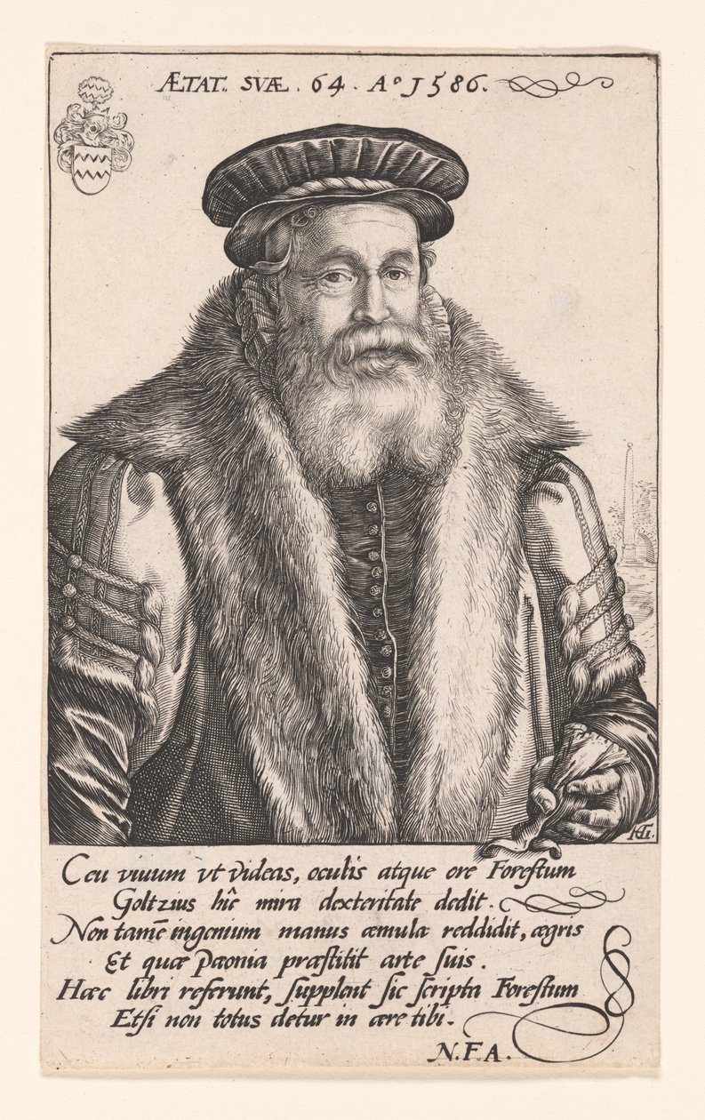 Pieter van Foreest (Petrus Forestus) tekijältä Hendrick Goltzius