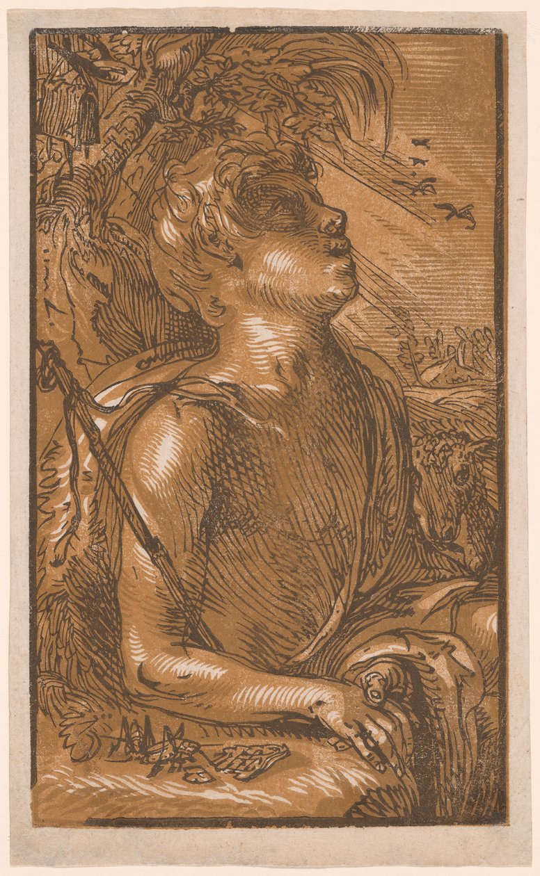 Pyhä Johannes Kastaja tekijältä Hendrick Goltzius