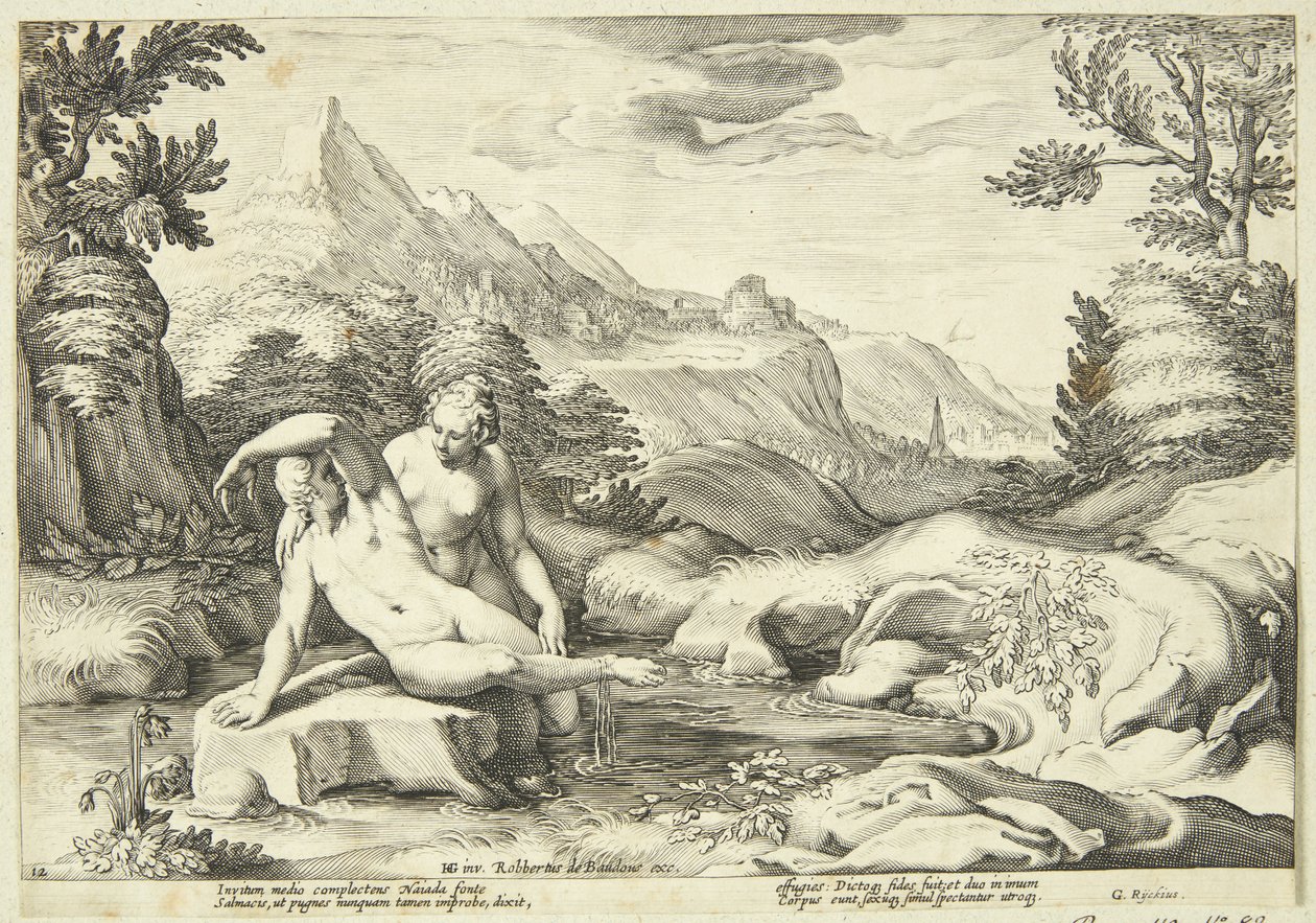 Salmacis ja Hermaphroditus tekijältä Hendrick Goltzius