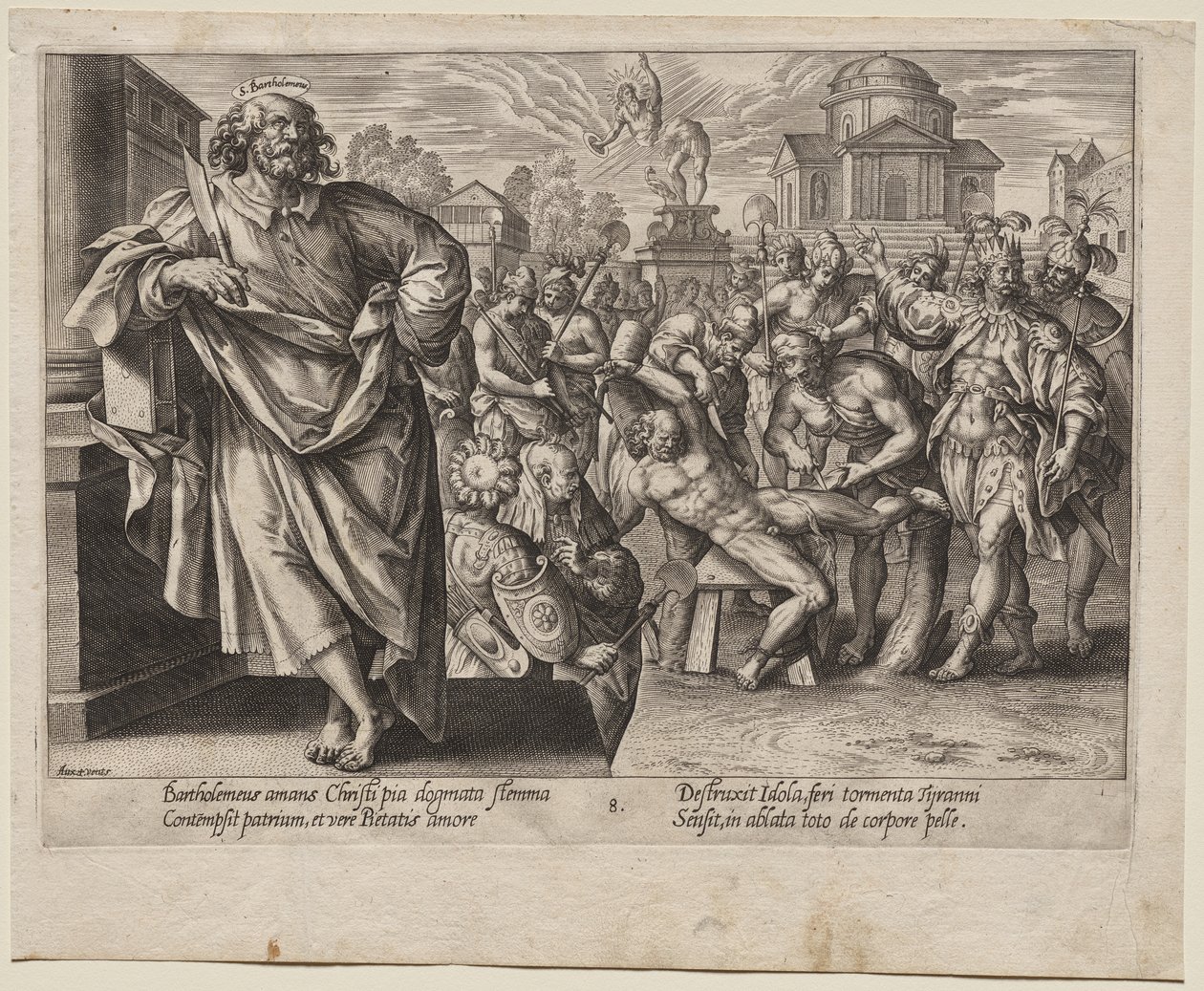 Pyhä Bartolomeus tekijältä Hendrick Goltzius