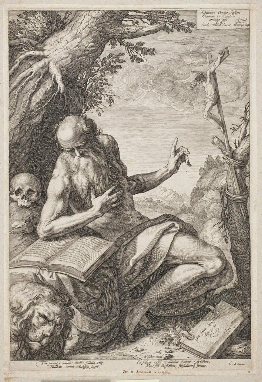 Pyhä Hieronymus tekijältä Hendrick Goltzius