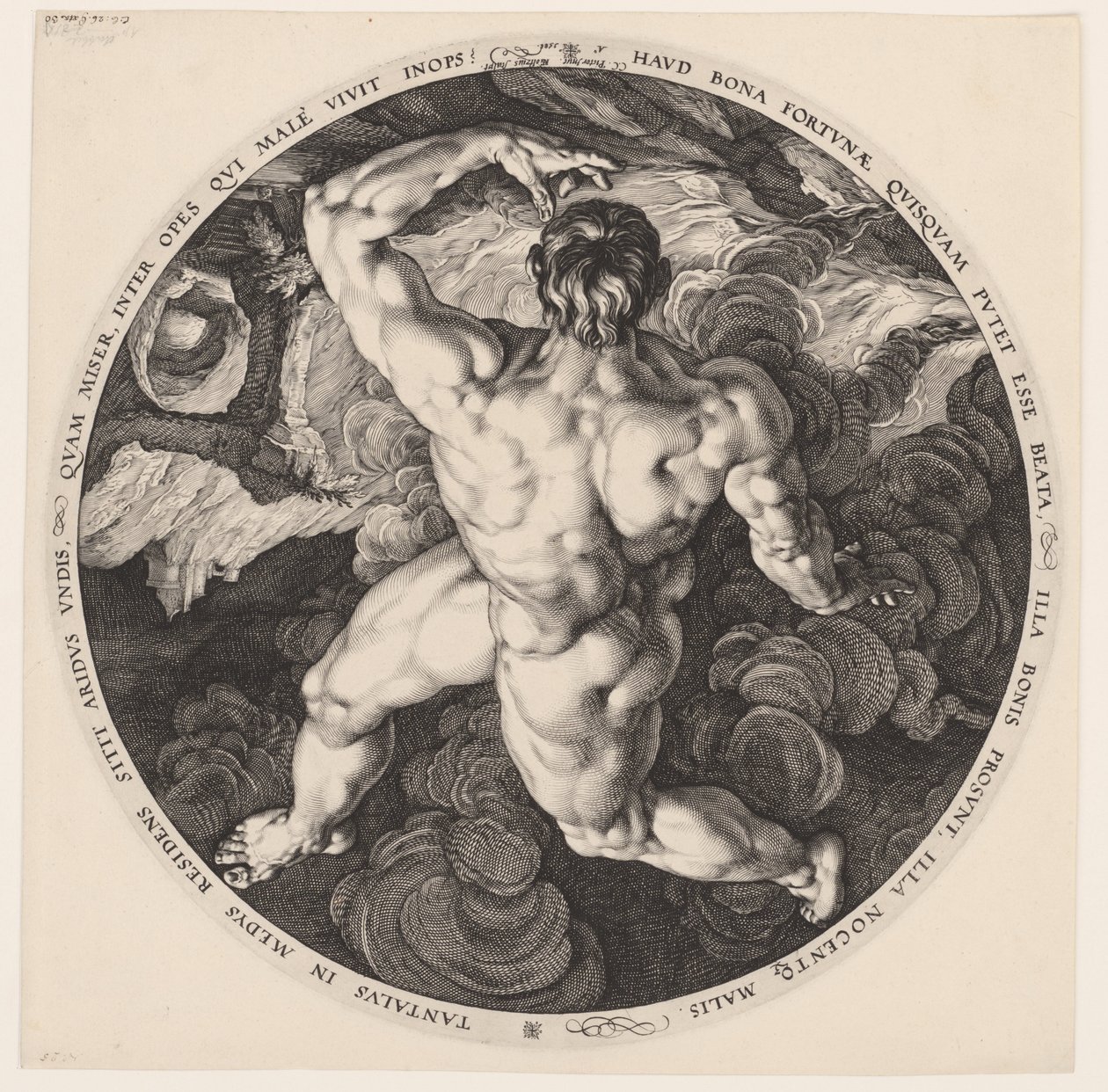 Tantalus De vier vallers (sarjan nimi) tekijältä Hendrick Goltzius