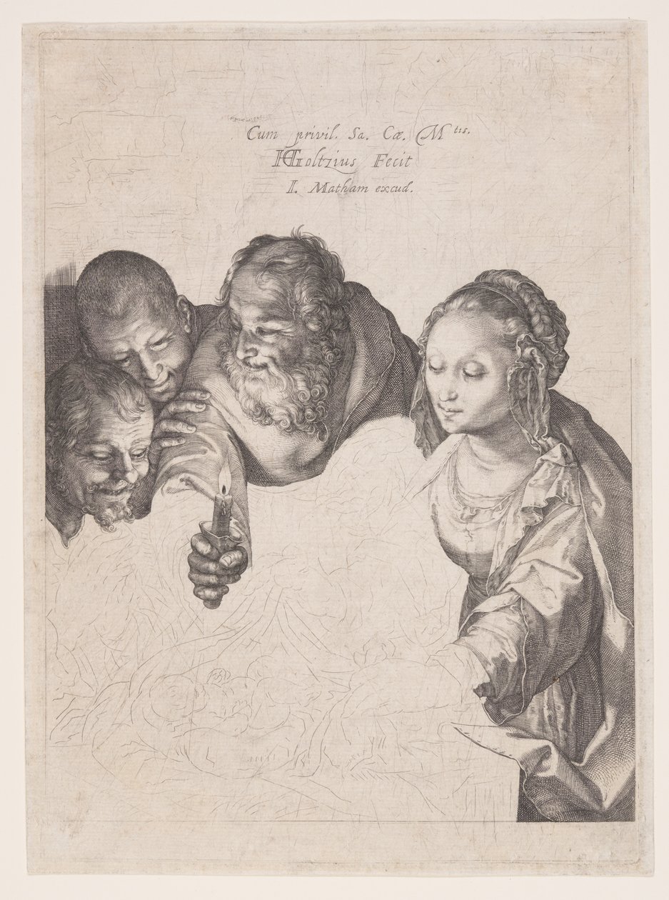 Paimenten palvonta tekijältä Hendrick Goltzius