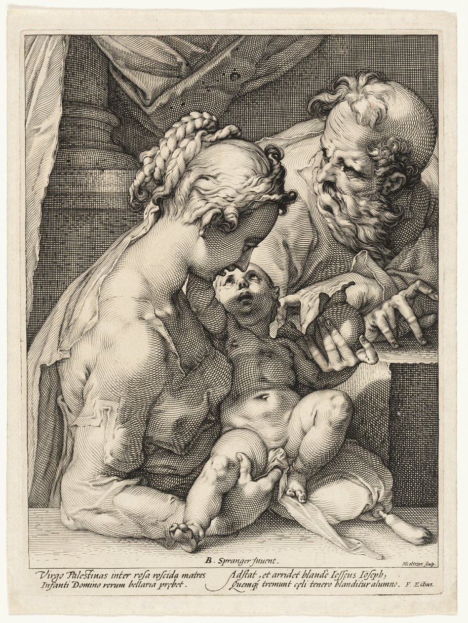 Pyhä perhe tekijältä Hendrick Goltzius