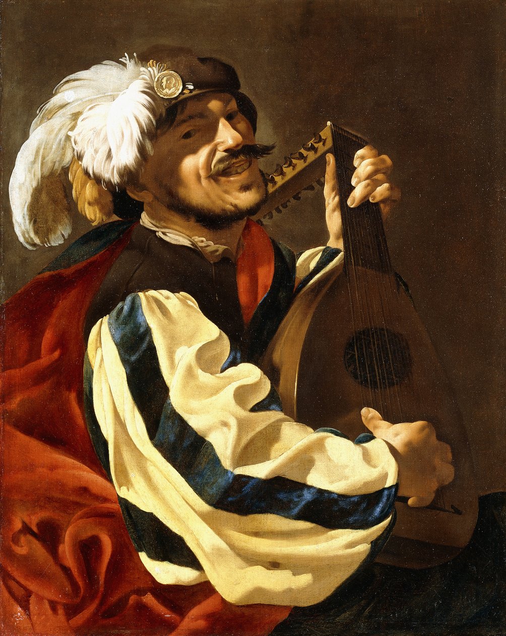 Luutun soittaja tekijältä Hendrick ter Brugghen