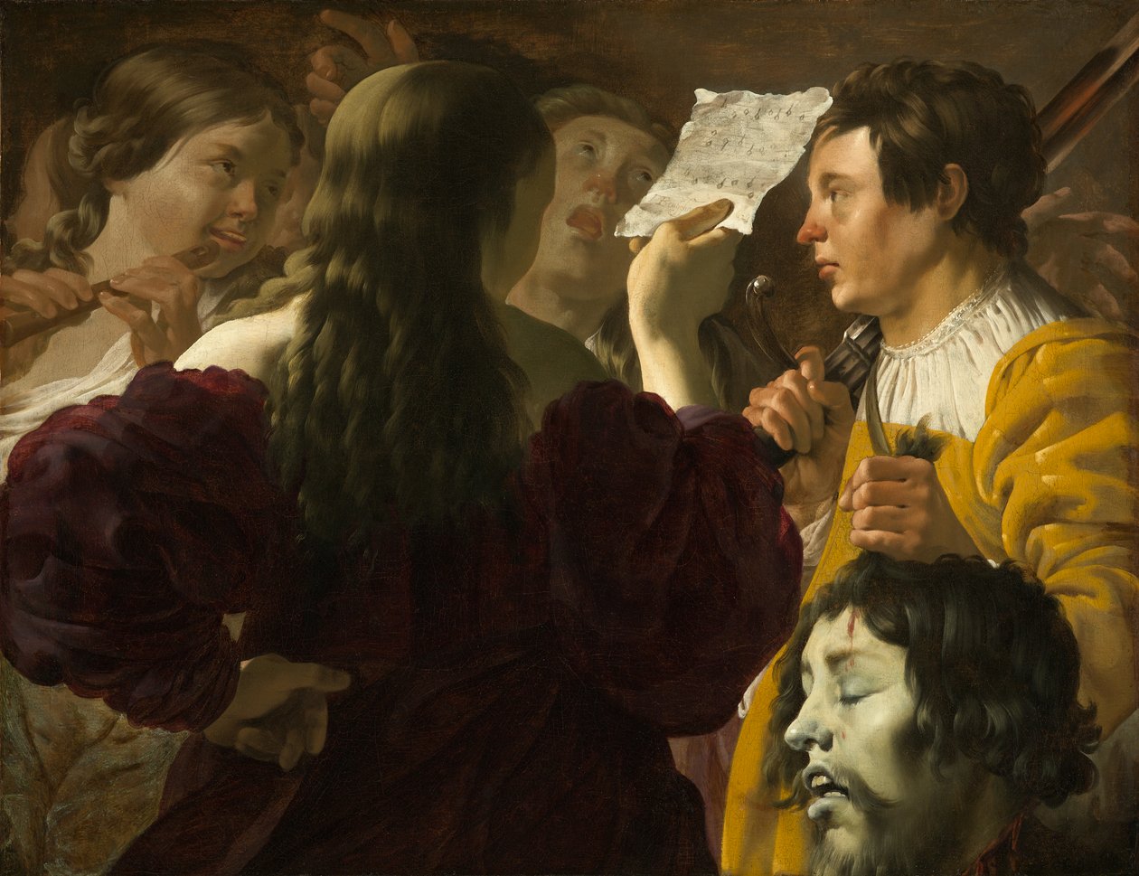 Israelilaisten naisten ylistämä Daavid tekijältä Hendrick ter Brugghen