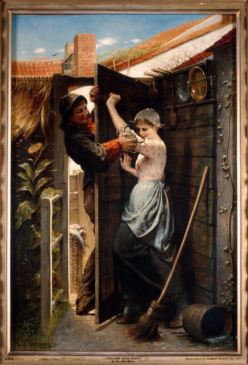 "Sailor with Crab", 1874 tekijältä Hendricus Jacobus Burgers