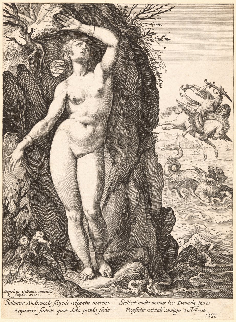 Perseus vapauttaa Andromedan tekijältä Hendrik Goltzius