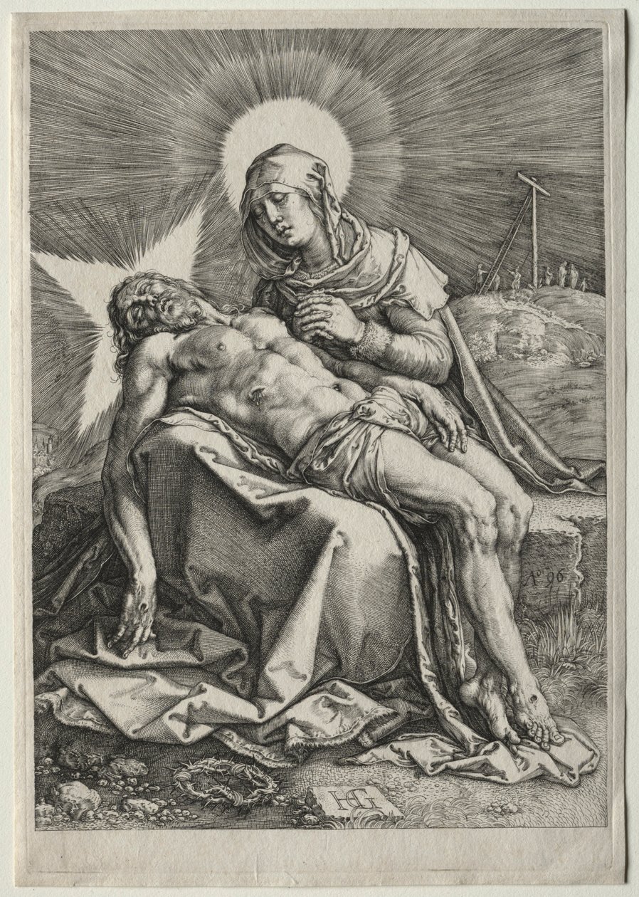 Pieta, 1596. tekijältä Hendrik Goltzius