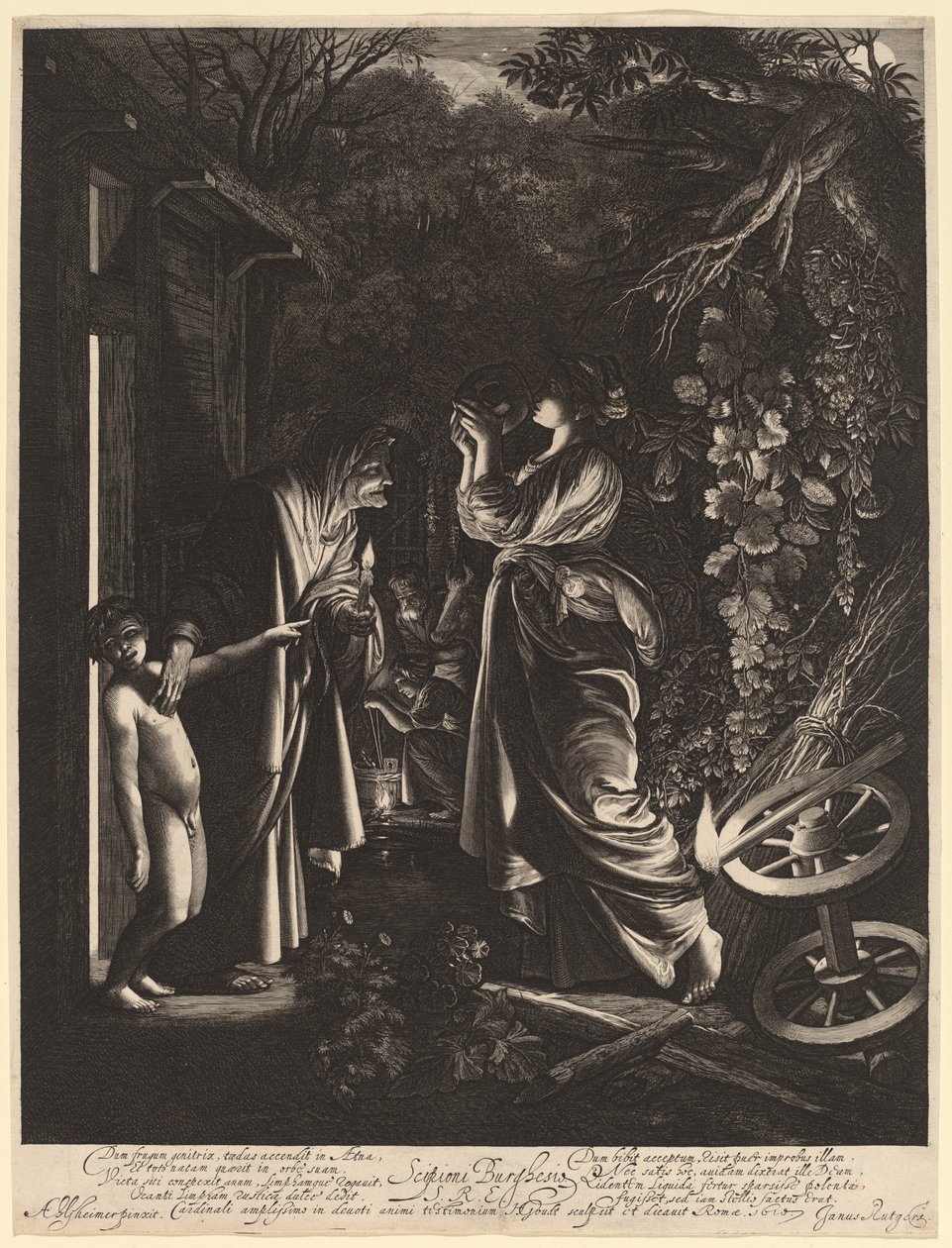 Ceresin pilkkaaminen tekijältä Hendrik Goudt after Adam Elsheimer