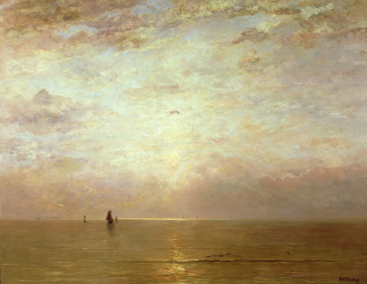 Auringonlasku, noin 1887 tekijältä Hendrik Willem Mesdag