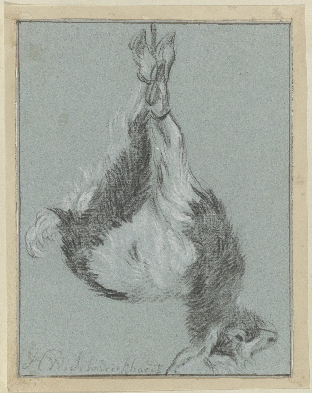 Kuoleva vuohi tekijältä Hendrik Willem Schweickhardt (signed by artist)