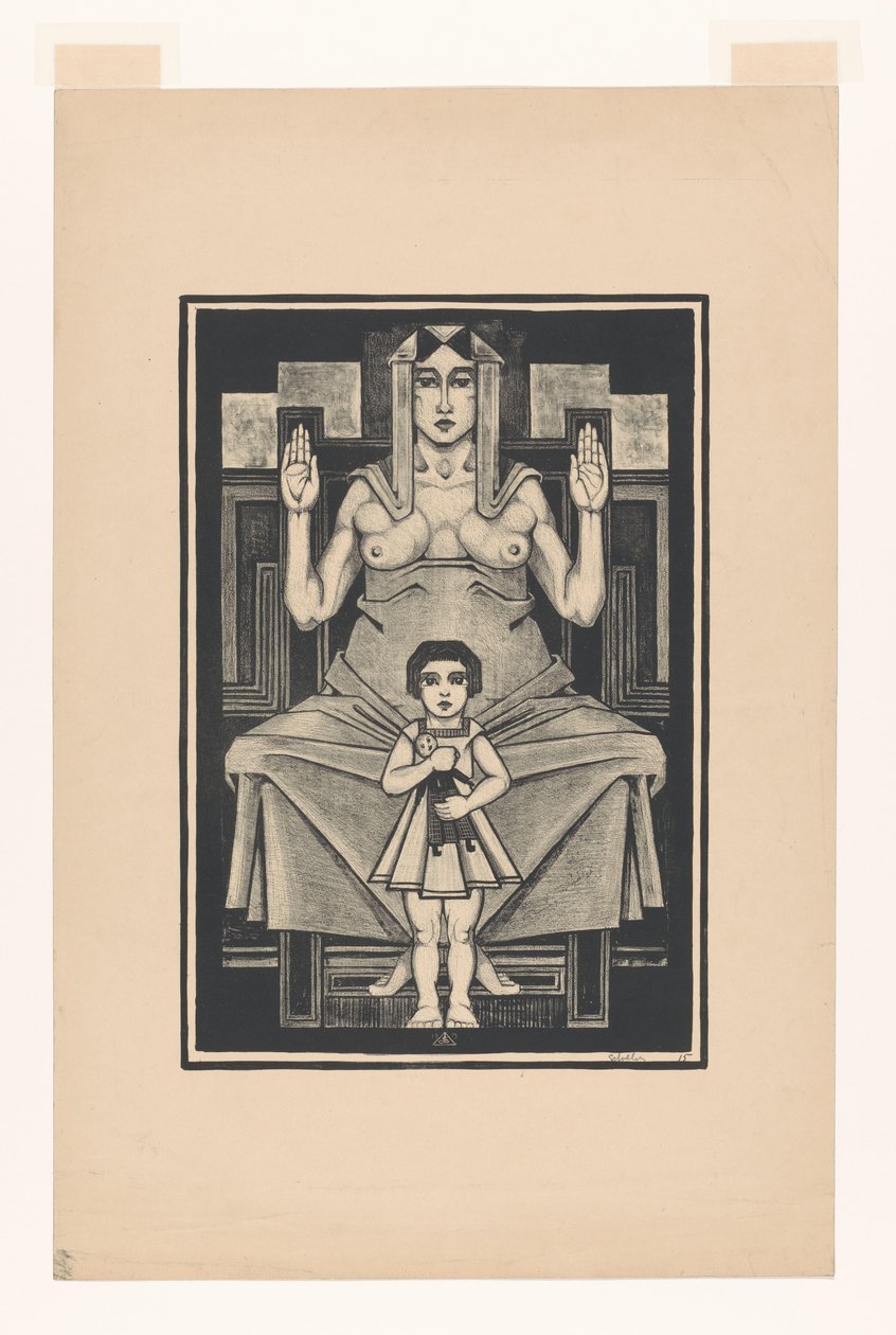 Symbolinen esitys: äitiys tekijältä Henk Schilling (signed by artist)
