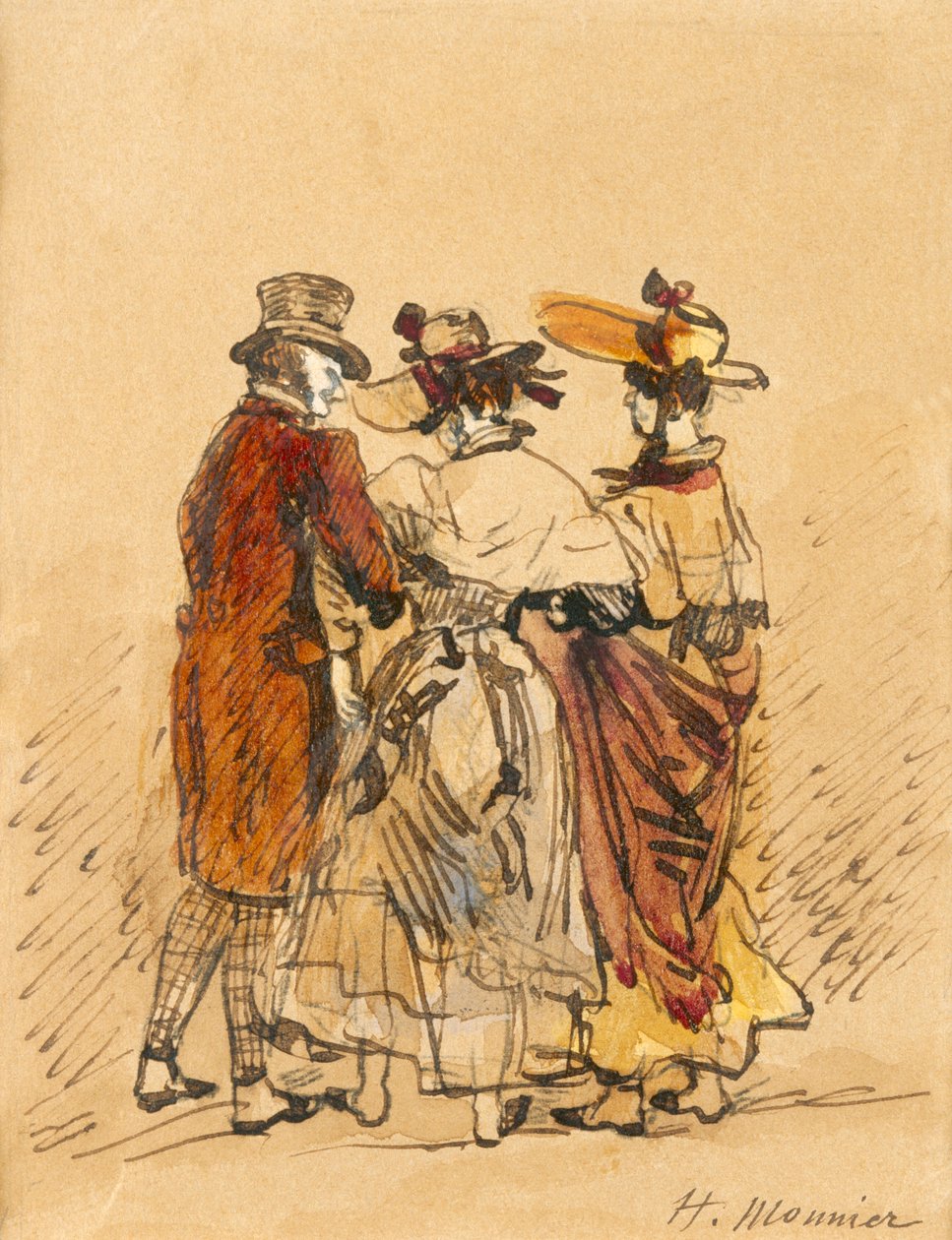 The Walk (muste ja wc paperilla) tekijältä Henri Bonaventure Monnier