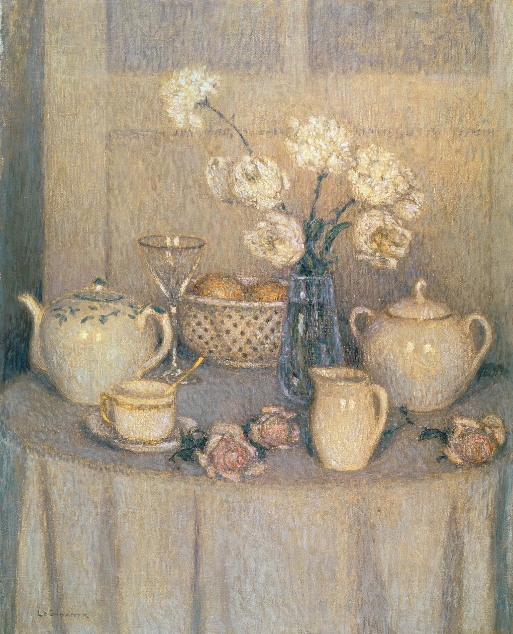 Valkoinen pöytä tekijältä Henri Eugene Augustin Le Sidaner