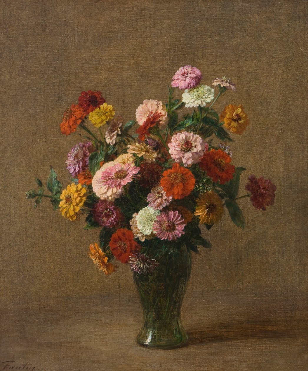 Zinniat tekijältä Ignace Henri Jean Fantin Latour