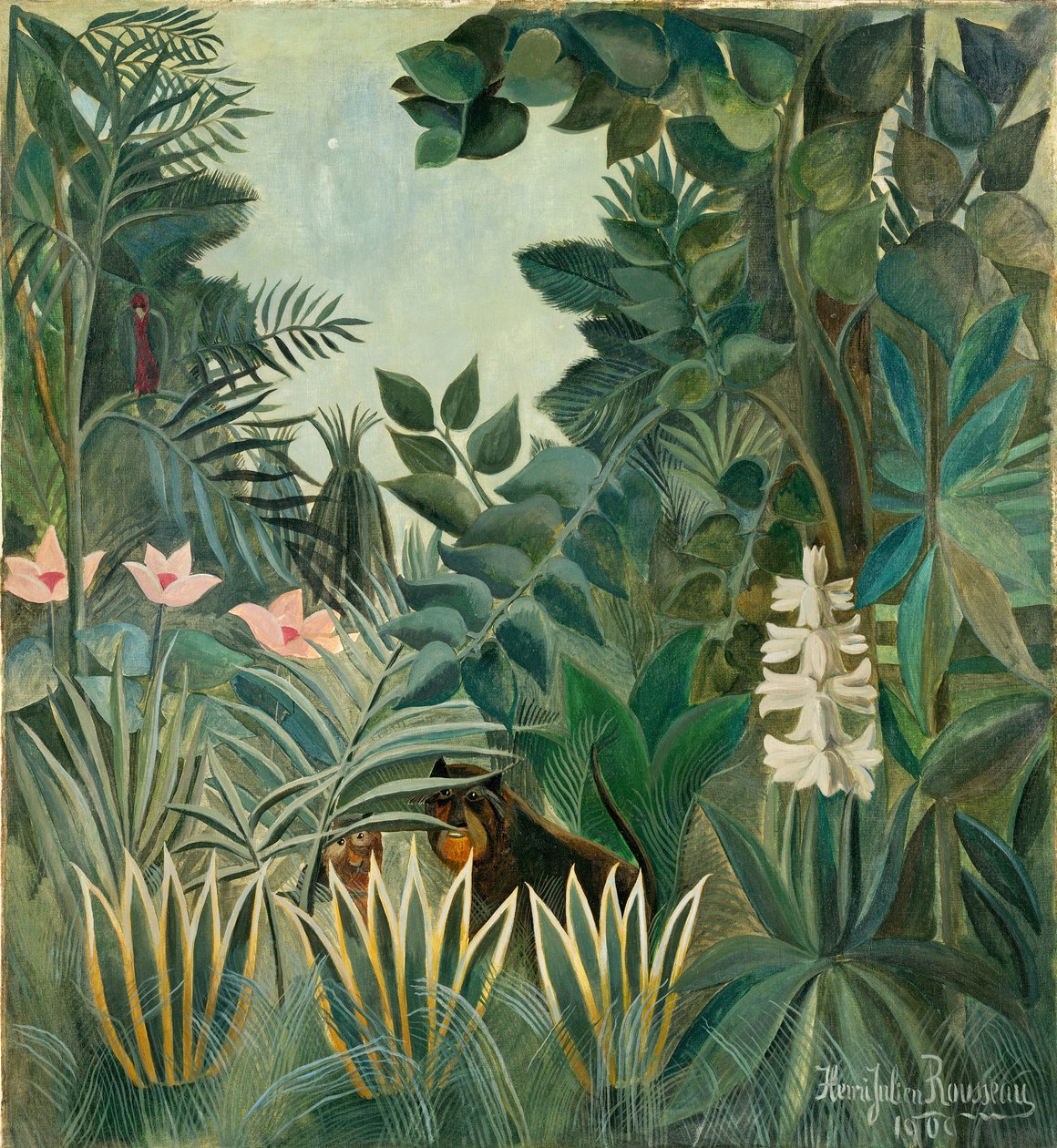 Päiväntasaajan viidakko, 1909 tekijältä Henri Rousseau