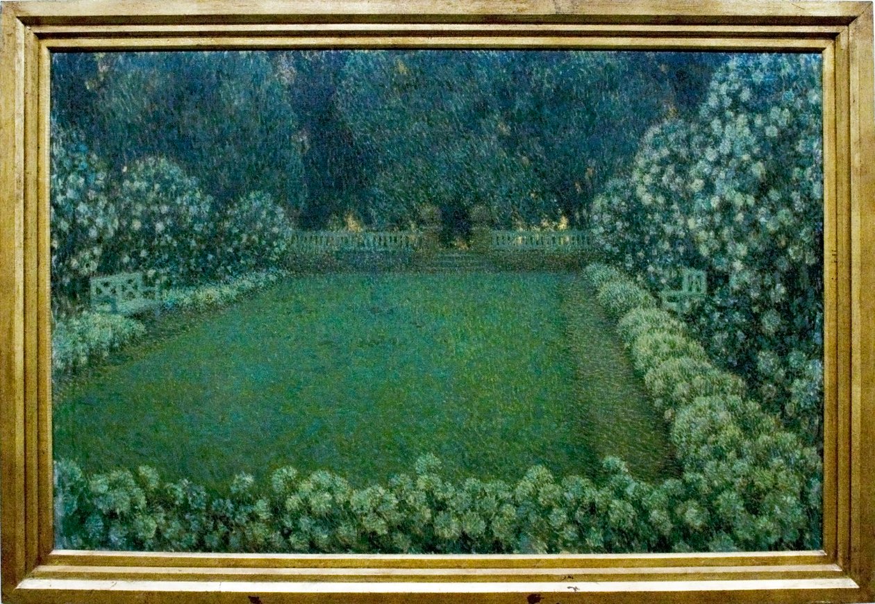 Le jardin blanc au crepuscule Hollanti: De witte tuin in de schemering Magyar: A feher kert szurkuletbenn tekijältä Henri Eugene Augustin Le Sidaner