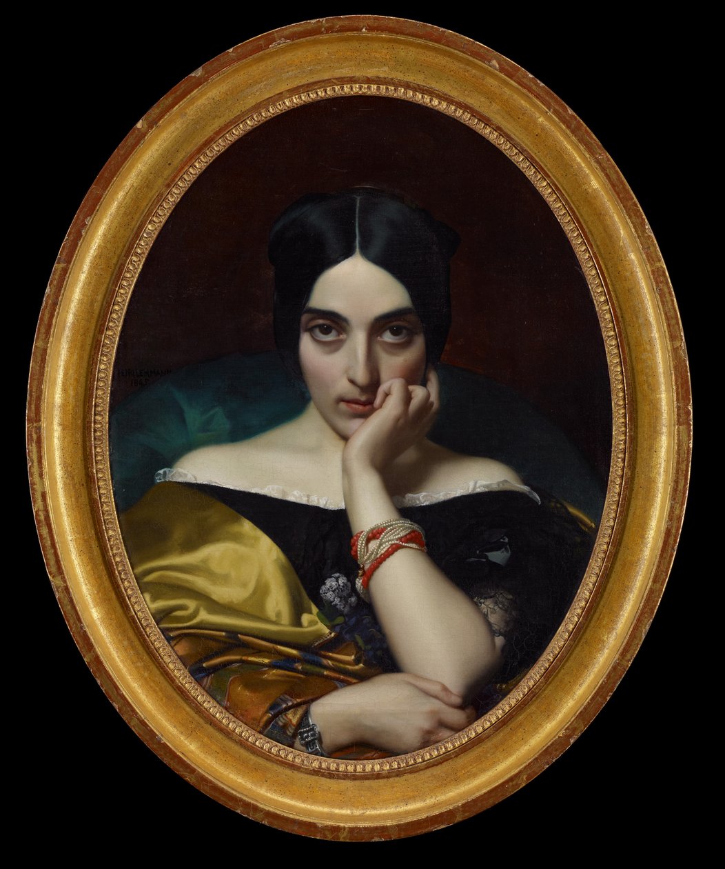 Clémentine (rouva Alphonse) Karrin muotokuva, 1845 tekijältä Henri Lehmann